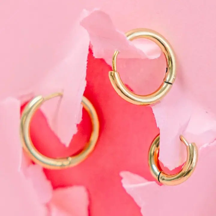 Gold Huggies Earrings