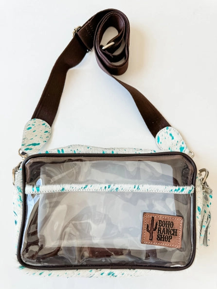 Clear Cowhide Cross Body