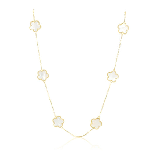 Adeline Clover Necklace Mother Of Pearl