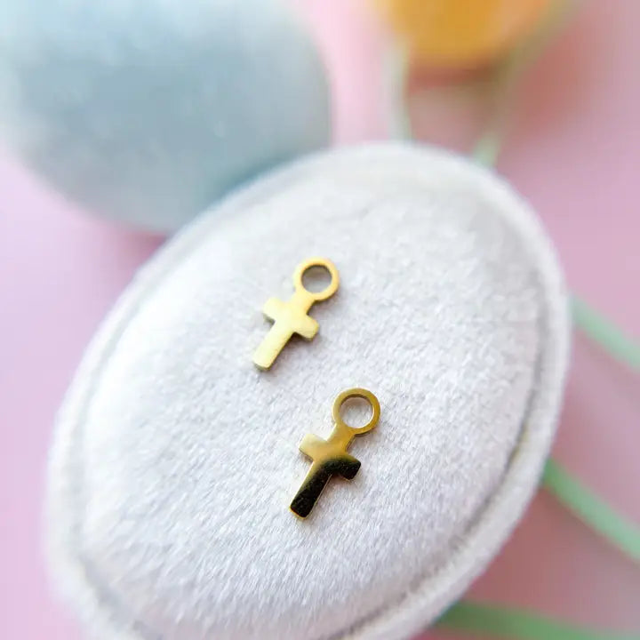 Cross Huggie Charms
