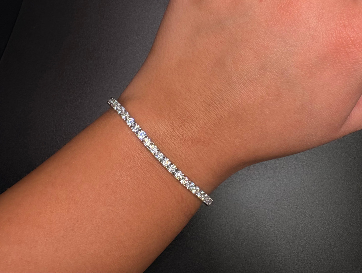 CZ tennis bracelet 3.3mm 7in