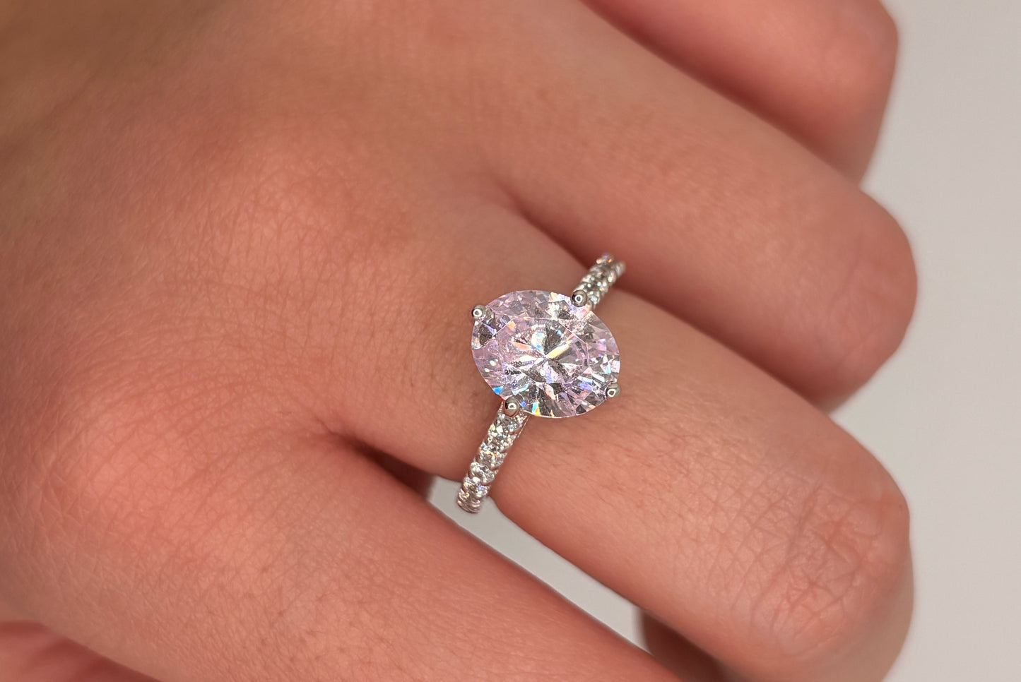Light pink topaz ring
