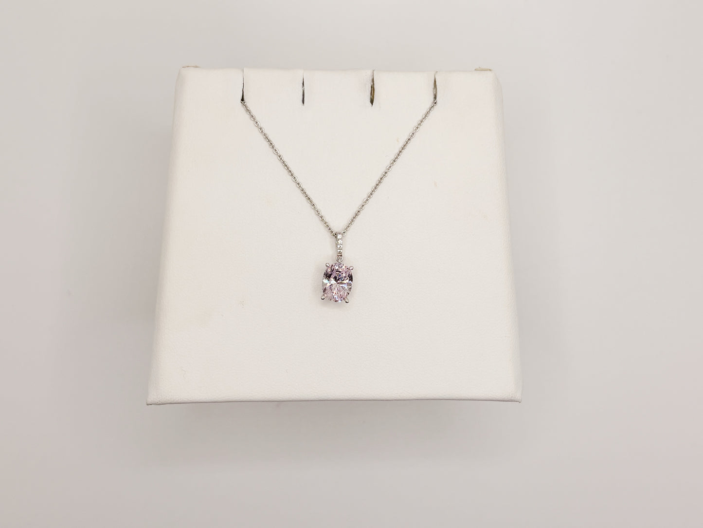 Light pink topaz necklace