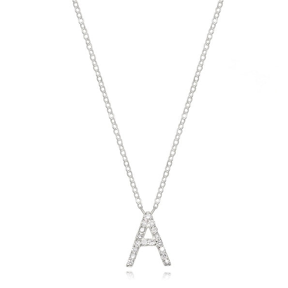 Diamond Initial Necklace "A"