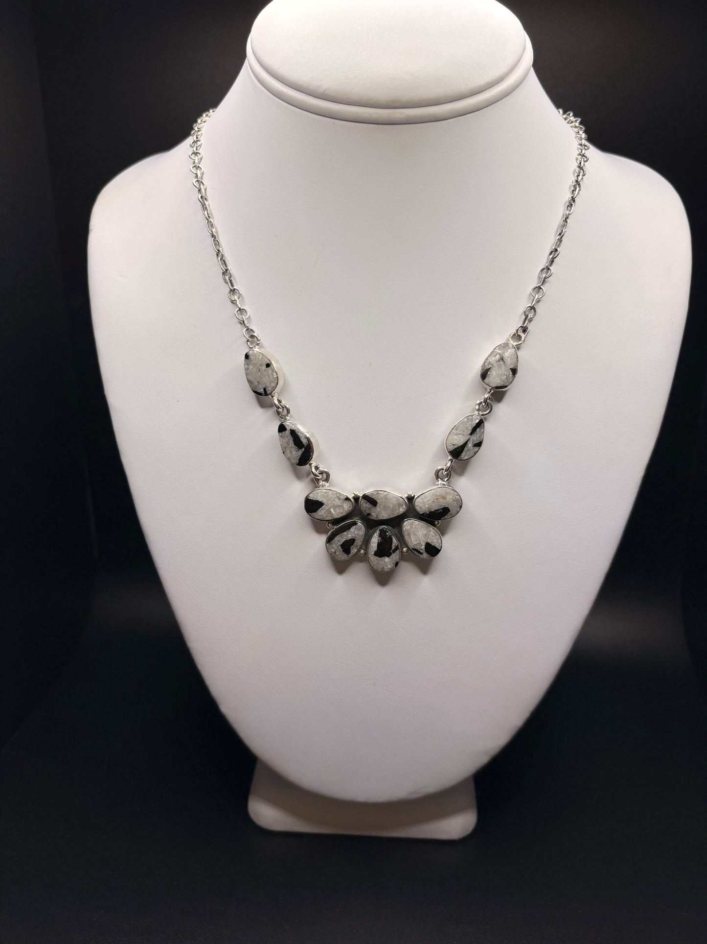 Sterling Silver Zebra Jasper Necklace