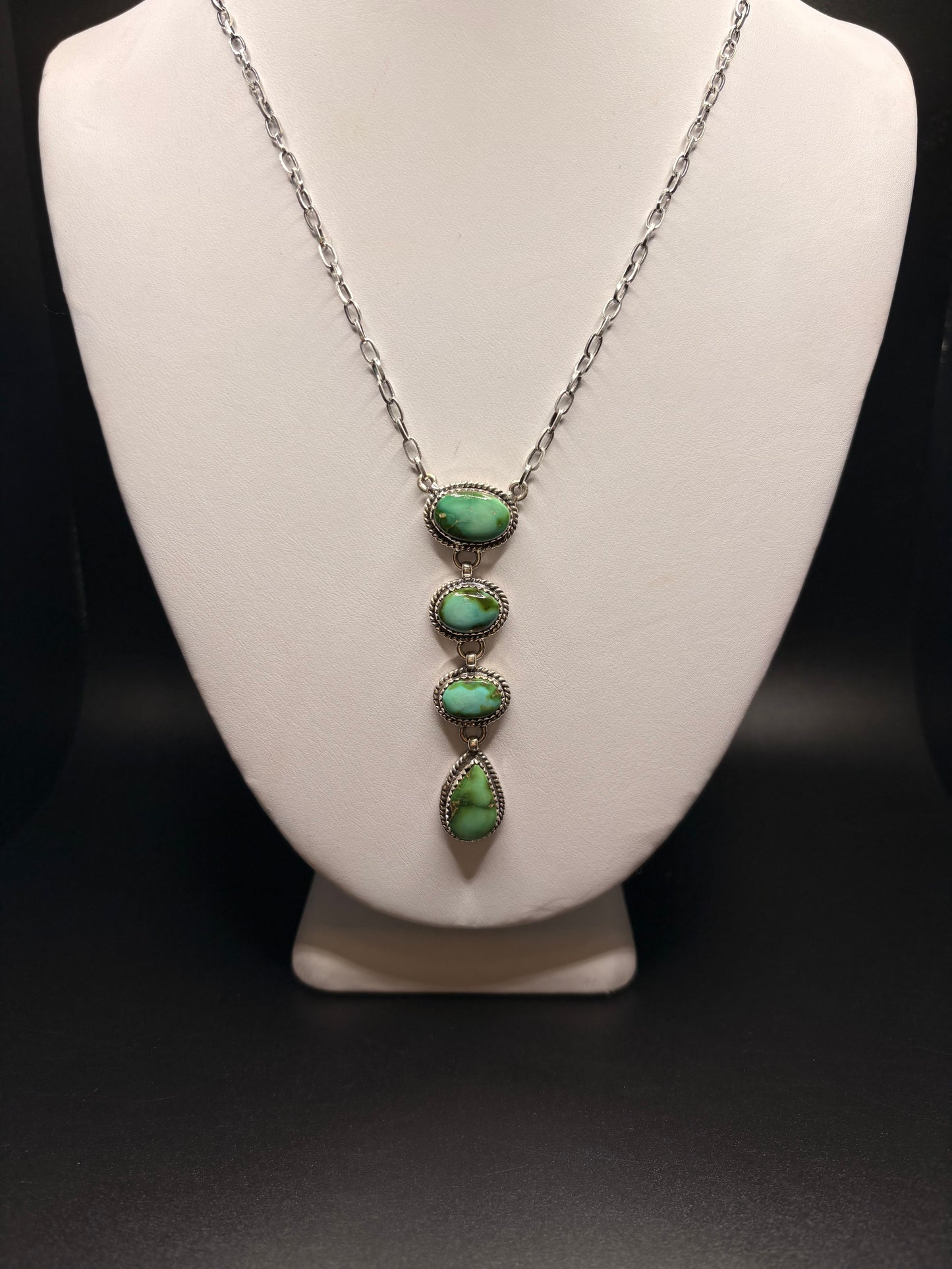 Sterling Silver Genuine Sonoran Gold Stone Necklace