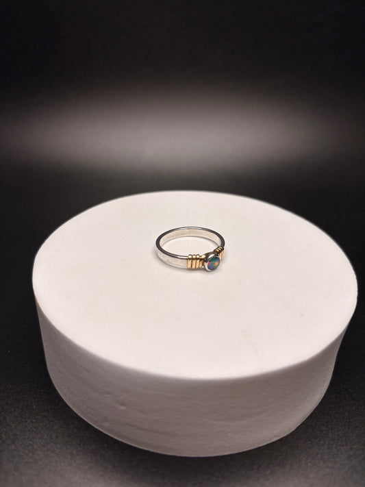 Sterling Silver Blue Opal Ring
