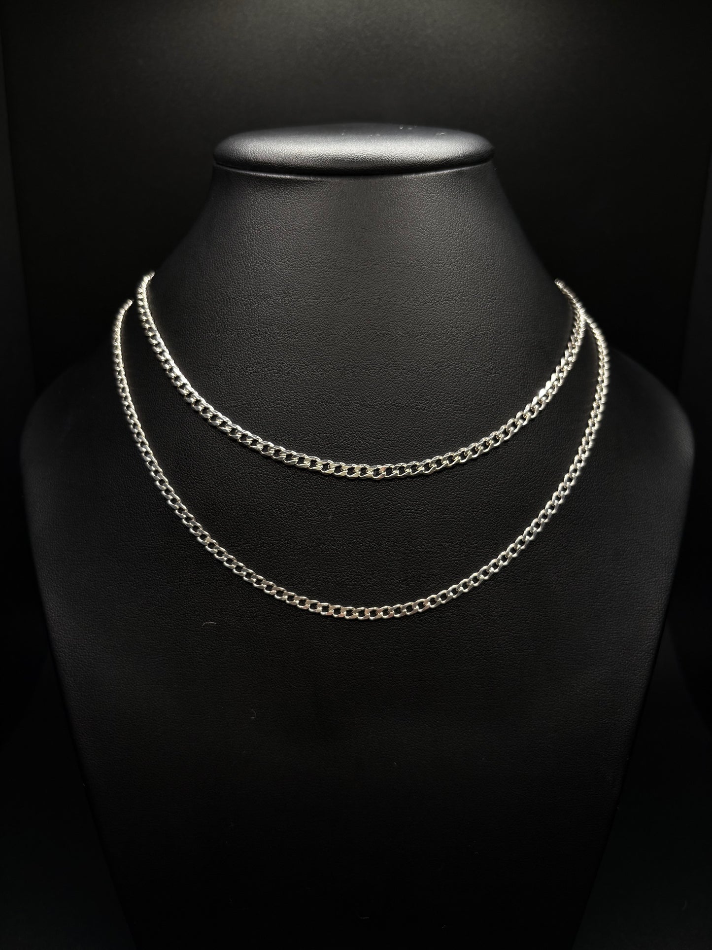 Sterling Silver Flat Cuban Chain 3mm