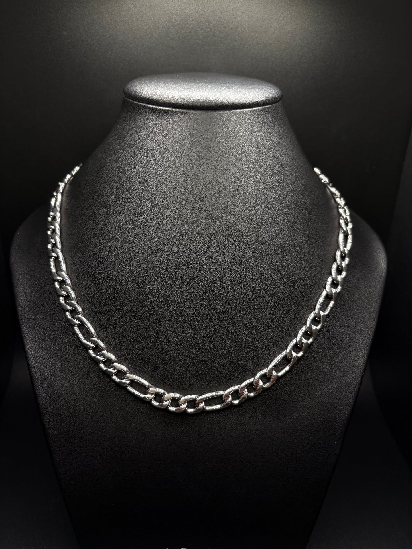 Stainless Steel 9mm Figaro Chain