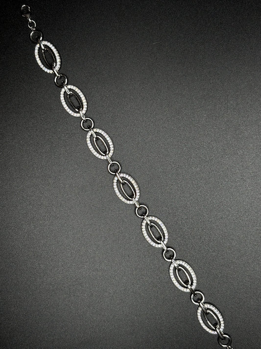 Sterling Silver Bracelet With CZ's