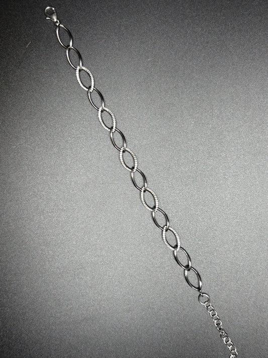 Sterling Silver CZ Fancy Bracelet