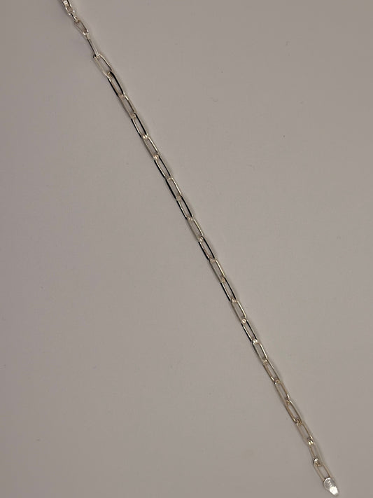 Sterling Silver 3.5mm Paperclip Bracelet