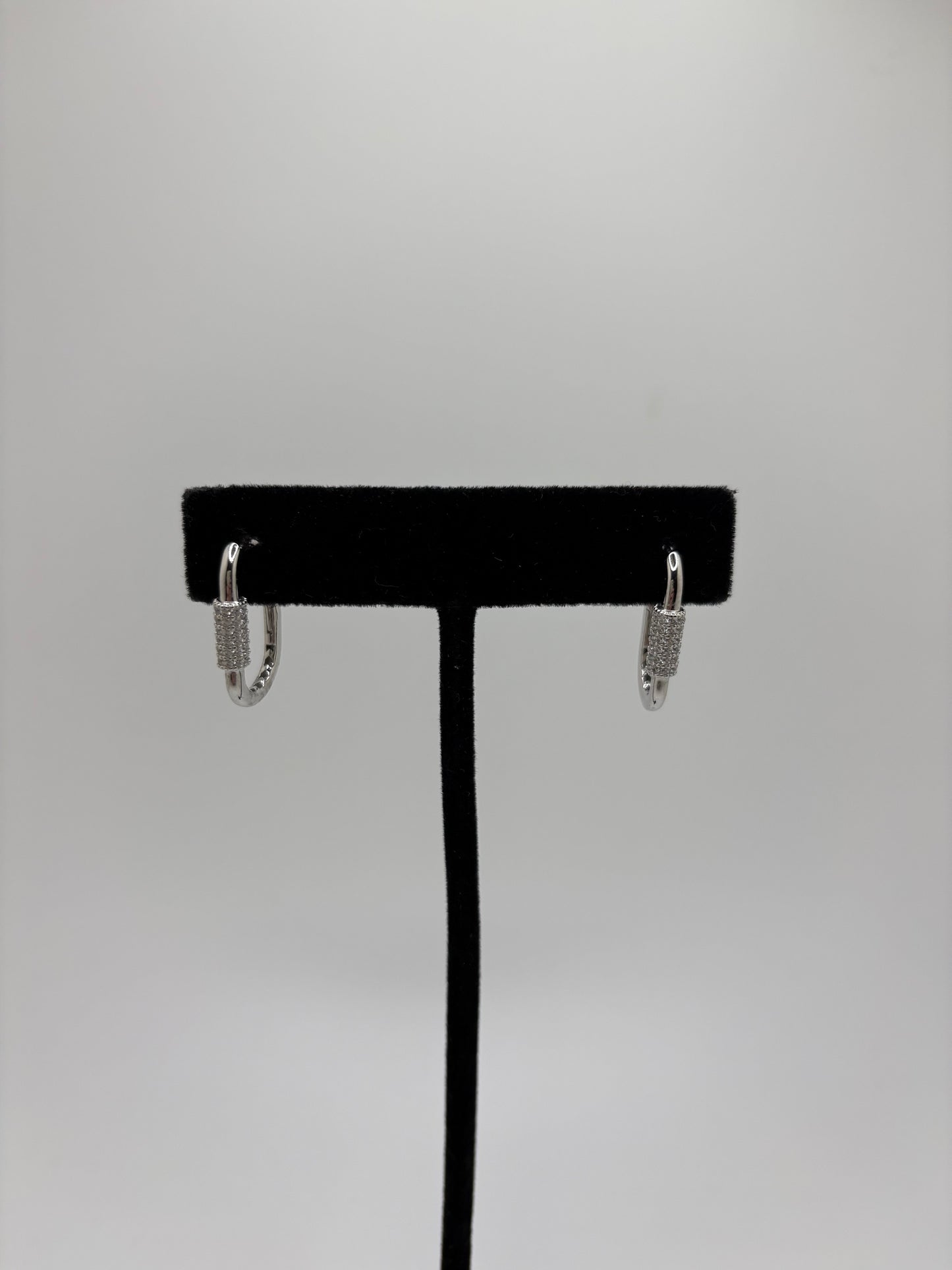 Sterling Silver Paperclip Hoops