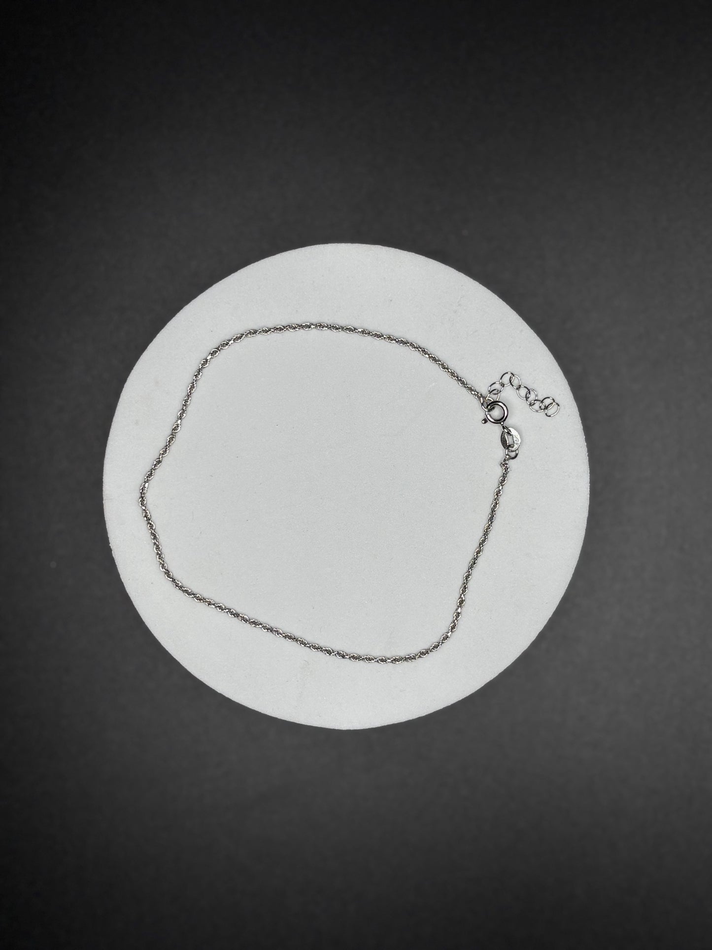 Sterling Silver Rope Anklet