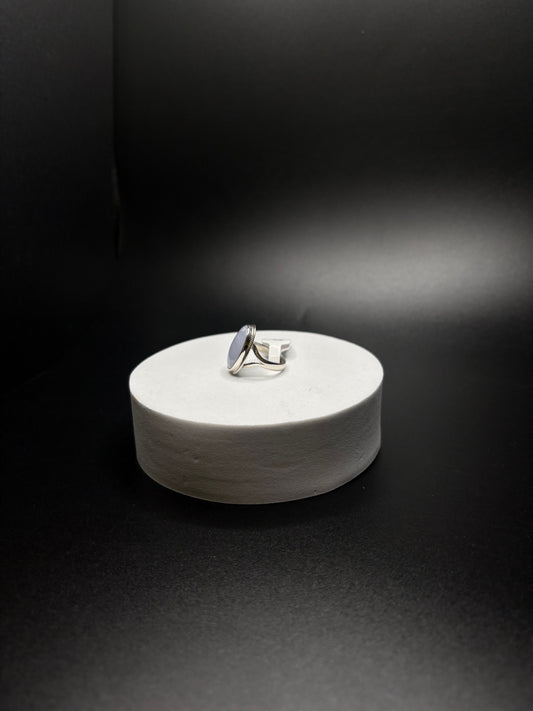 Sterling Silver Blue Lace Agate Ring
