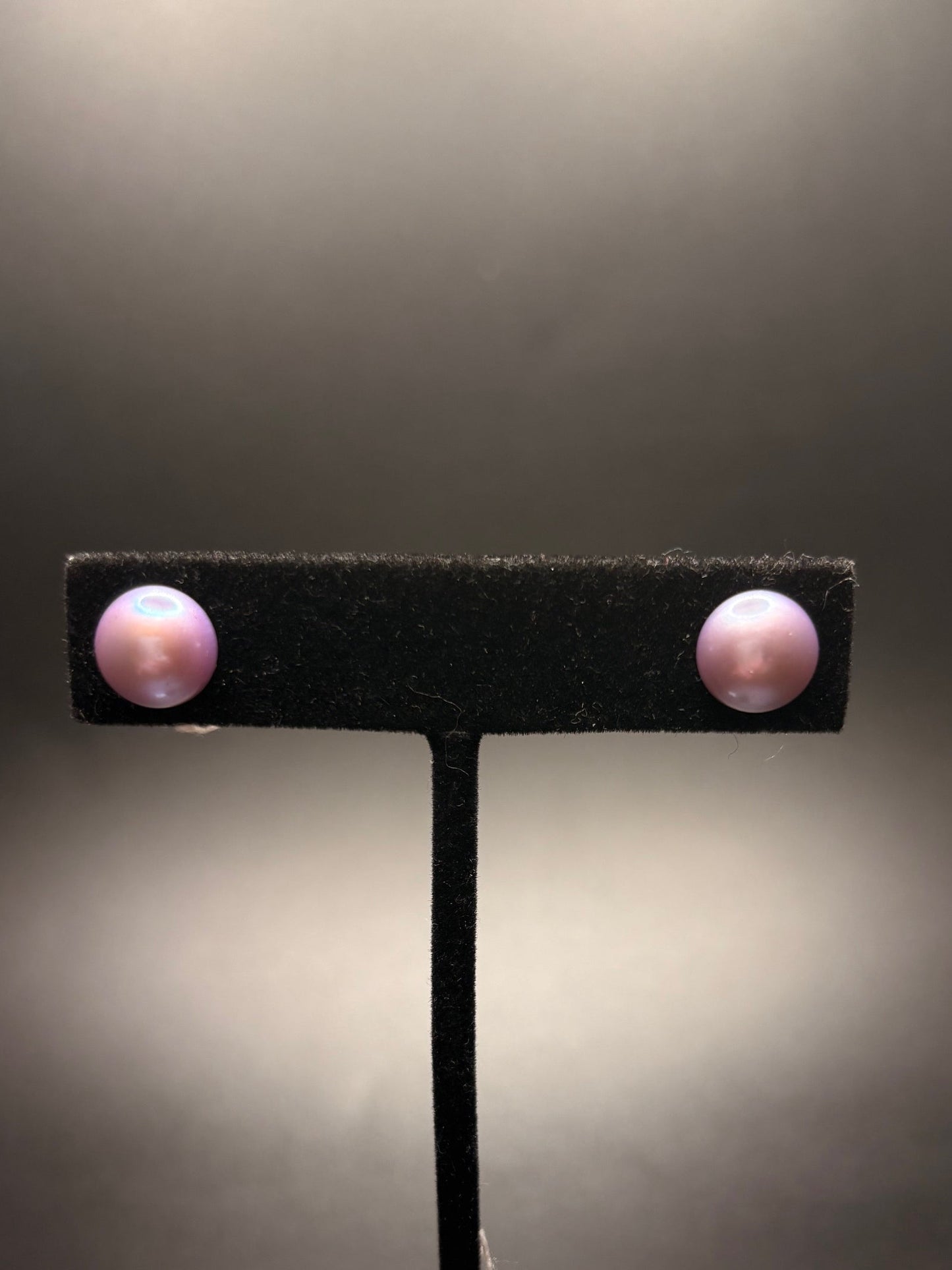 Sterling Silver Purple Pearl Studs