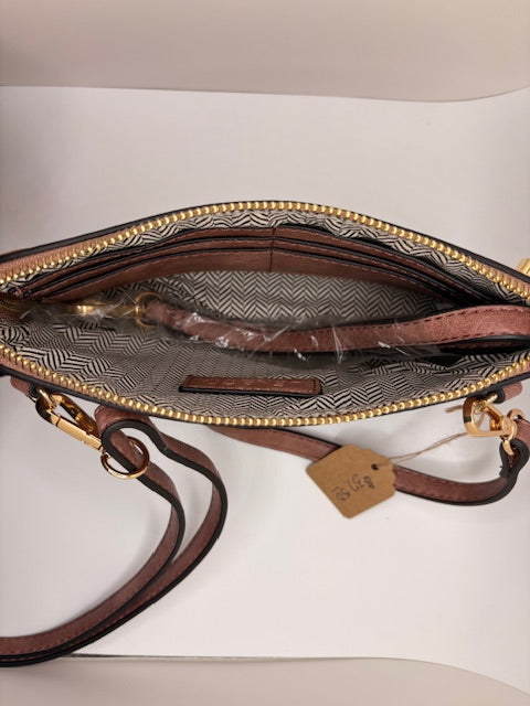 Dark Pink Cross Body/ Wristlet