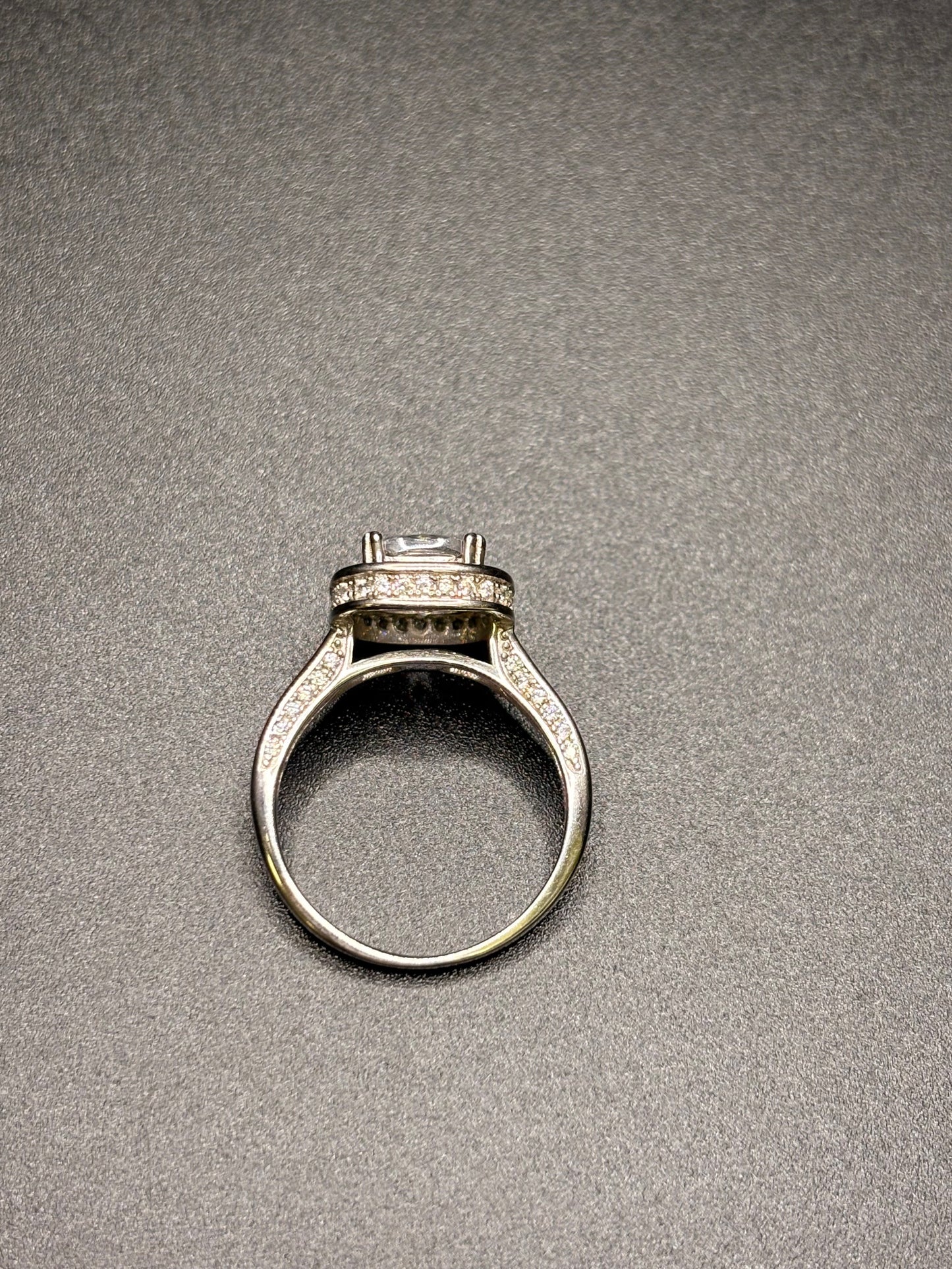 Sterling Silver Cushion Cut CZ Ring