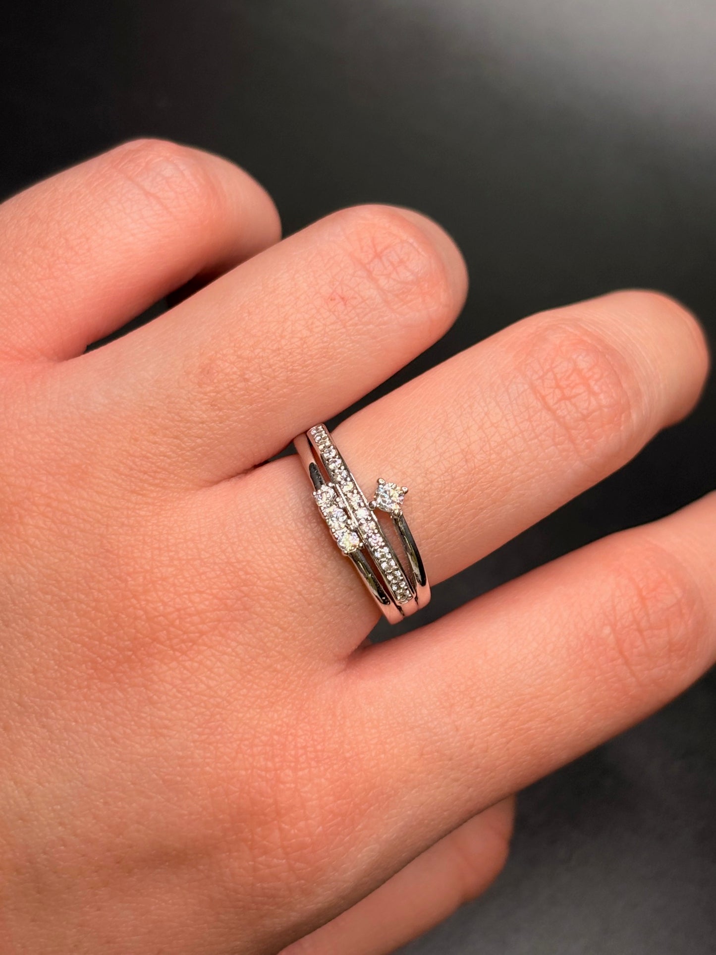 Sterling Silver CZ Fancy Ring