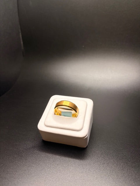 Gold Tungsten Ring
