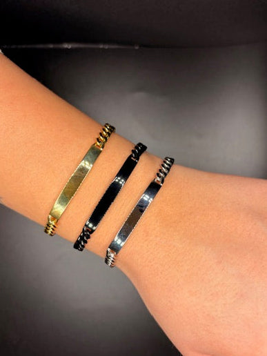 Stainless Steel ID Bracelets Engraveable