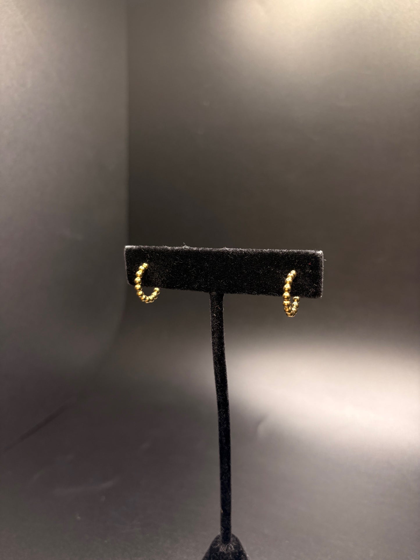 Gold-Filled Beaded Hoops