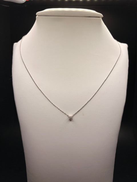 Sterling Silver Lab Grown Diamond Necklace