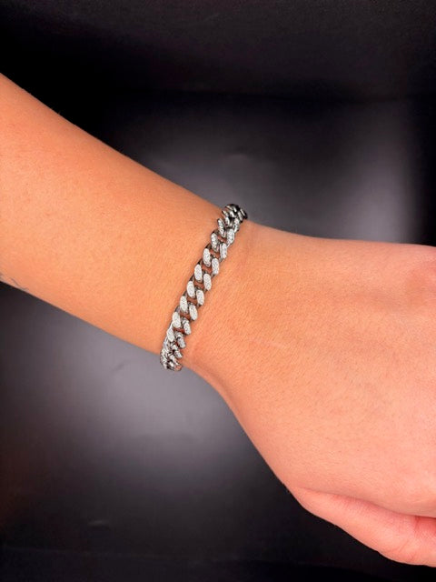 Stainless Steel Miami Cuban Cz Bracelet