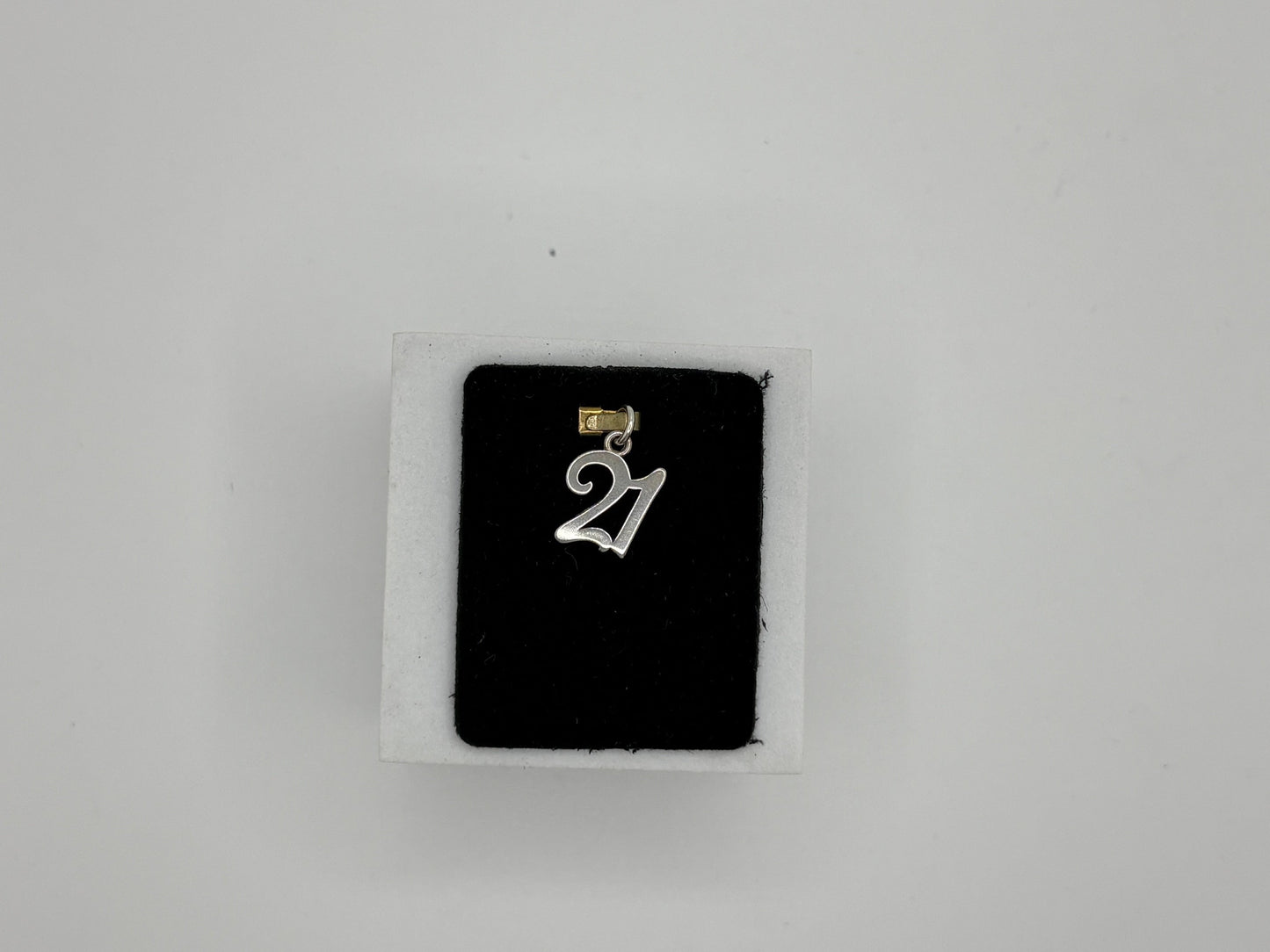 Sterling Silver "21" Number Charm