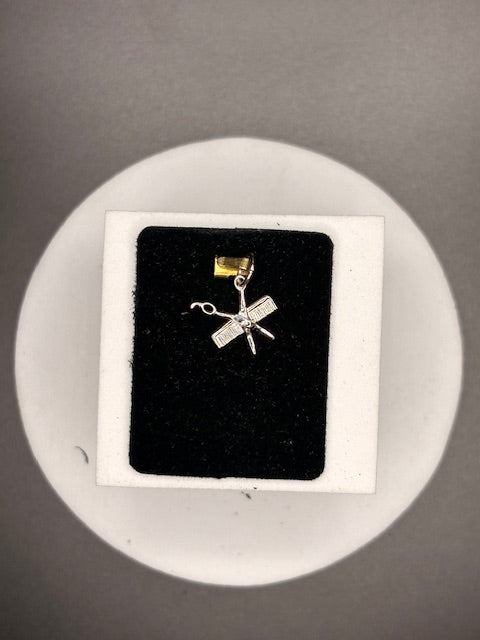 Sterling Silver Comb And Shears Charm