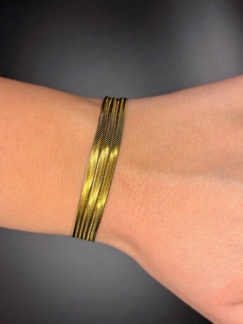 Gold-Filled Herringbone Bracelet