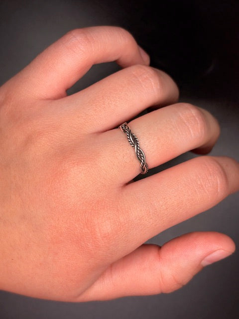 Sterling Silver Rope Ring