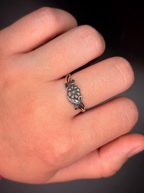 Sterling Silver Flower Ring