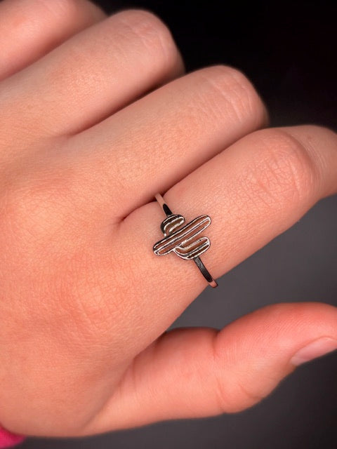 Sterling Silver Cactus Ring