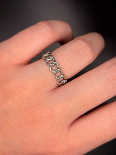 Sterling Silver Rope Heart Ring