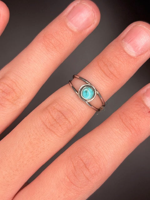 Sterling Silver Turquoise Toe Ring