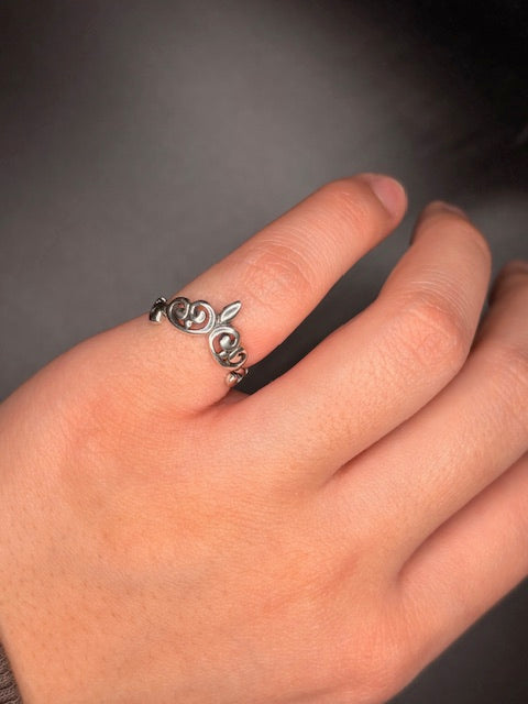 Sterling Silver Crown Ring