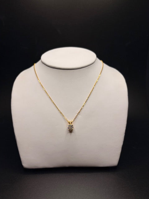 Gold-Filled Simple Moissanite Necklace