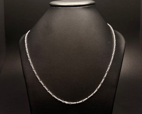 Sterling Silver Figaro Chain