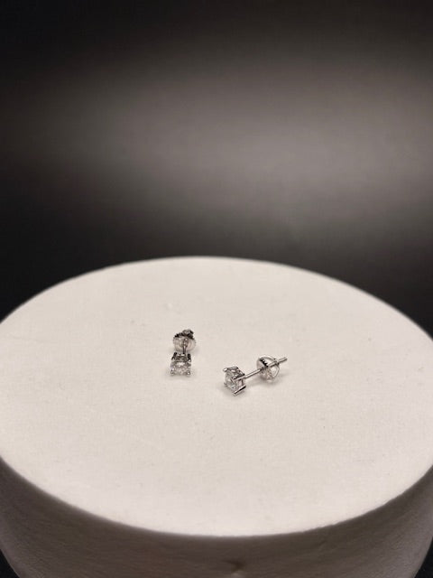 Sterling Silver Lab Grown Screw Back Studs
