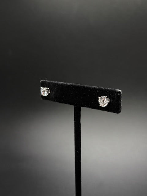 14K White Gold Lab Grown Studs