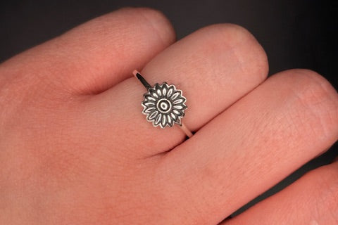 Sterling Silver Flower Ring