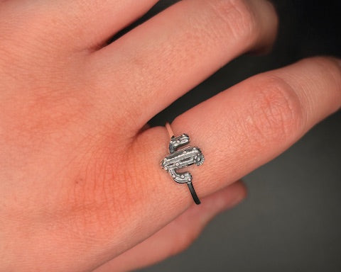 Sterling Silver Cactus Ring