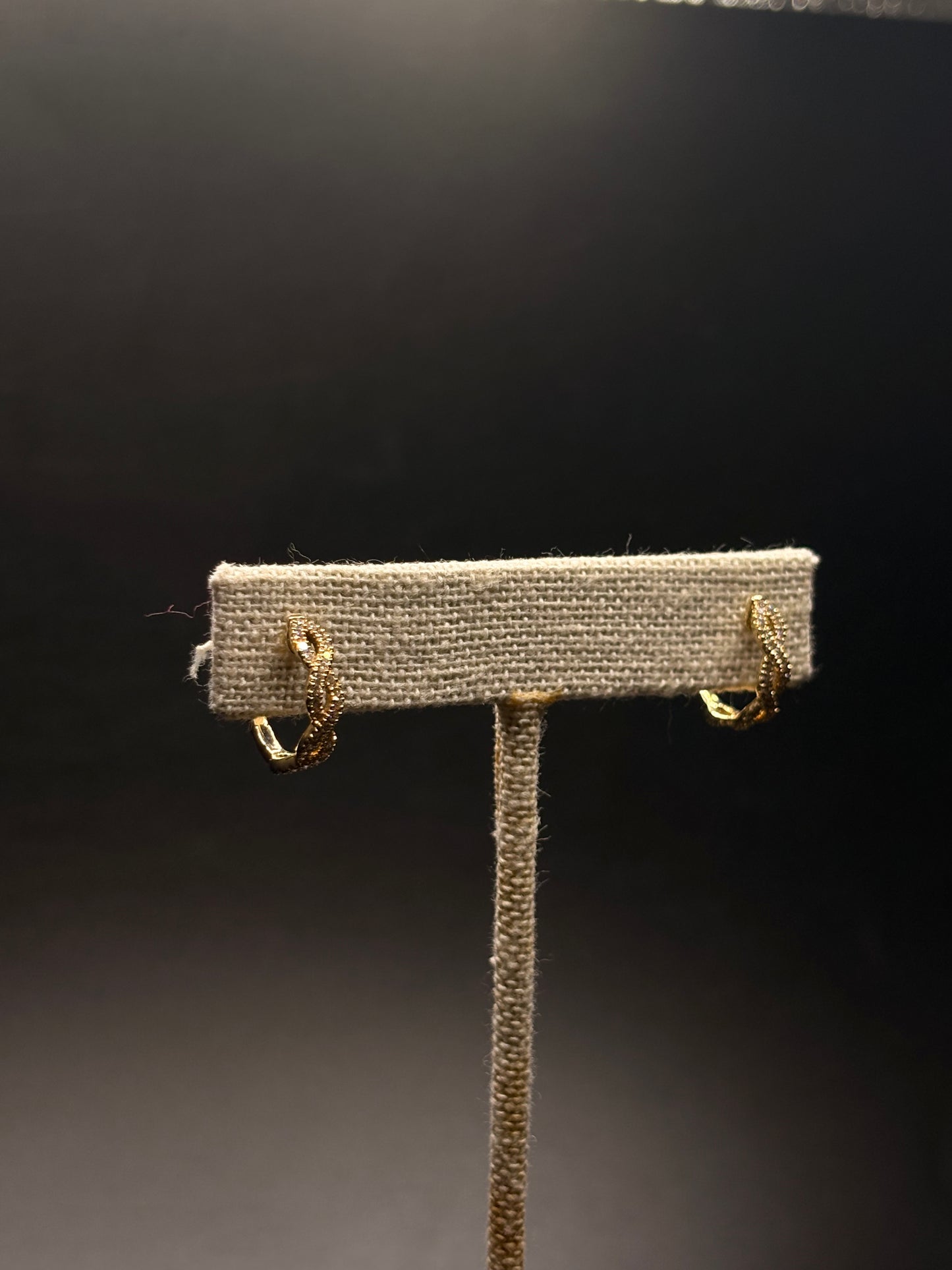 14kt Yellow Gold Natural Diamond Hoops