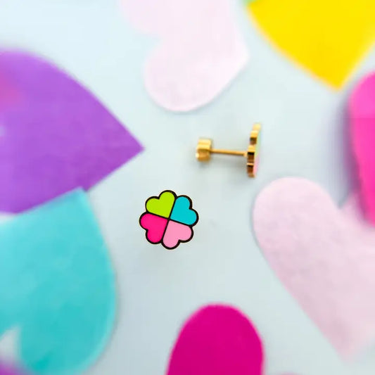 Lucky Clover Stud Earrings