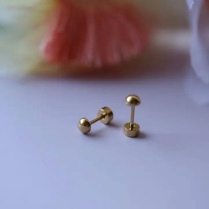Tiny Gold Ball Studs