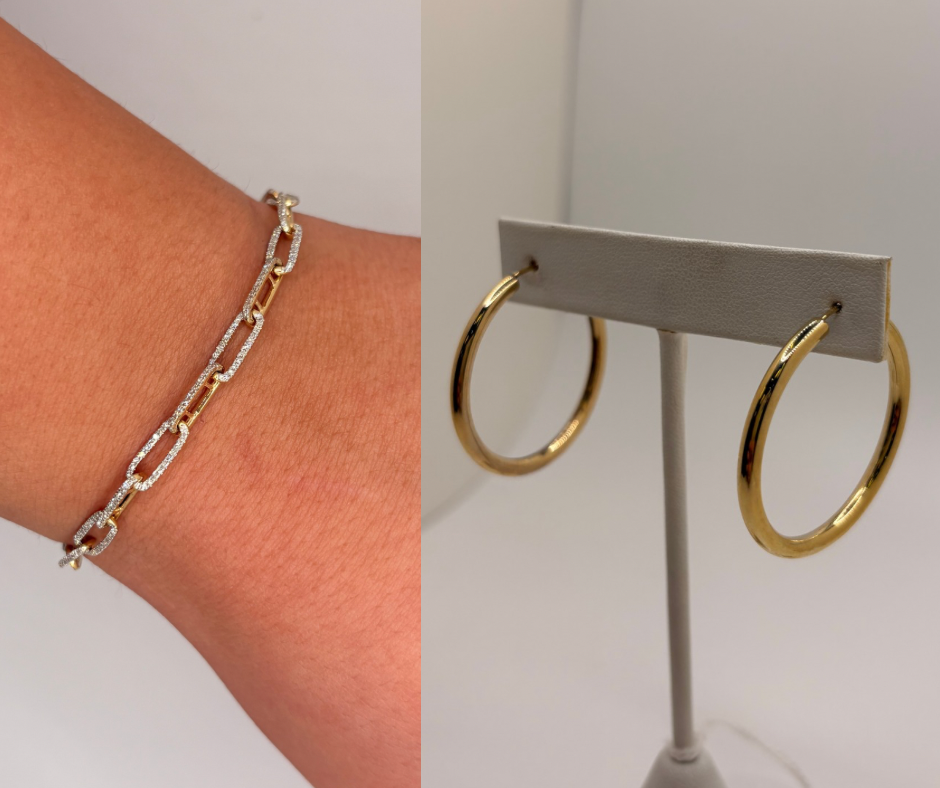 Yellow Gold Earrings/Bracelets