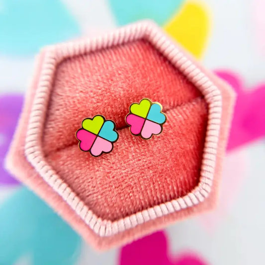 Lucky Clover Stud Earrings