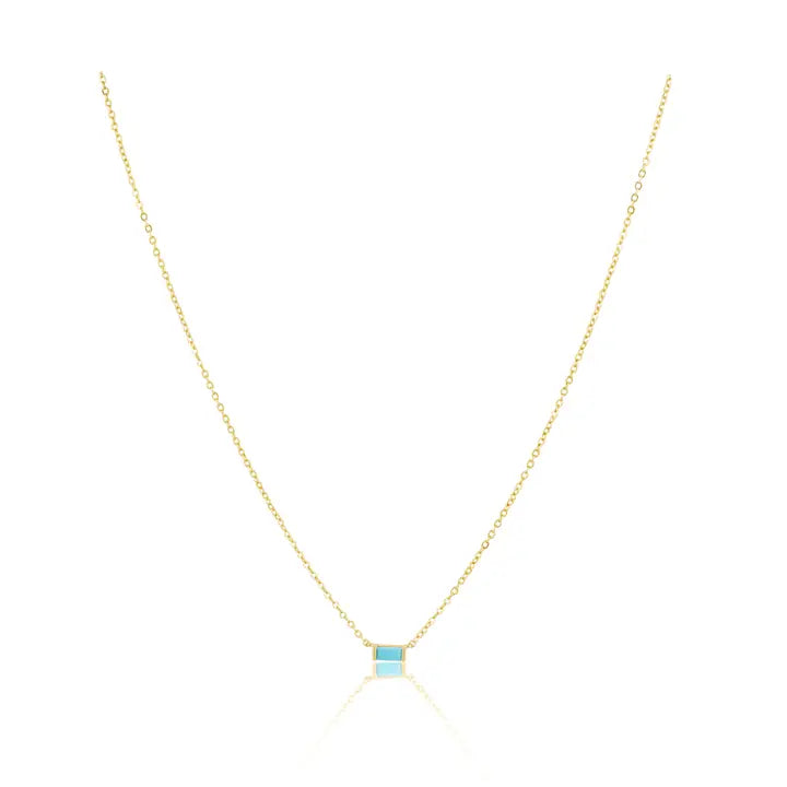 Gold-Filled Willow Turquoise Necklace