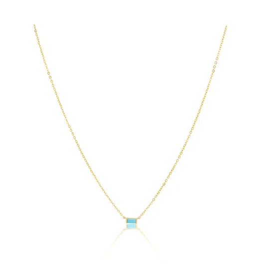 Gold-Filled Willow Turquoise Necklace